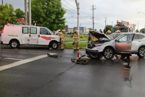 Une personne légèrement blessée dans une collision