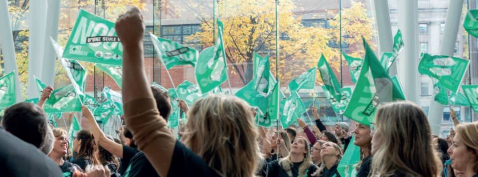 Le Front commun en grève le 6 novembre