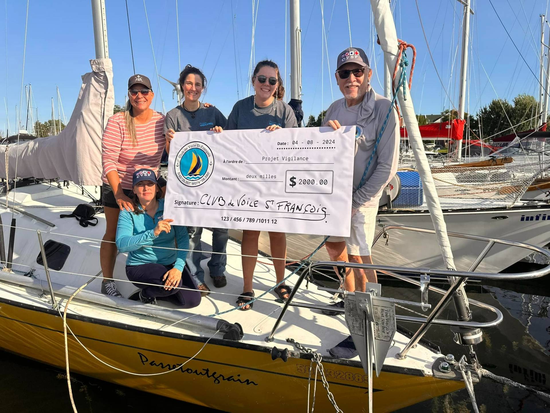 Une aide du Club de voile pour des familles inondées