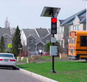 Un feu de circulation intelligent sur le chemin du Golf