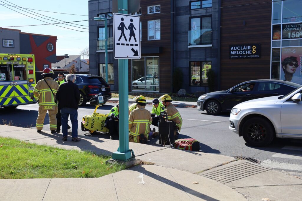 Piéton happé dans le secteur Bellerive