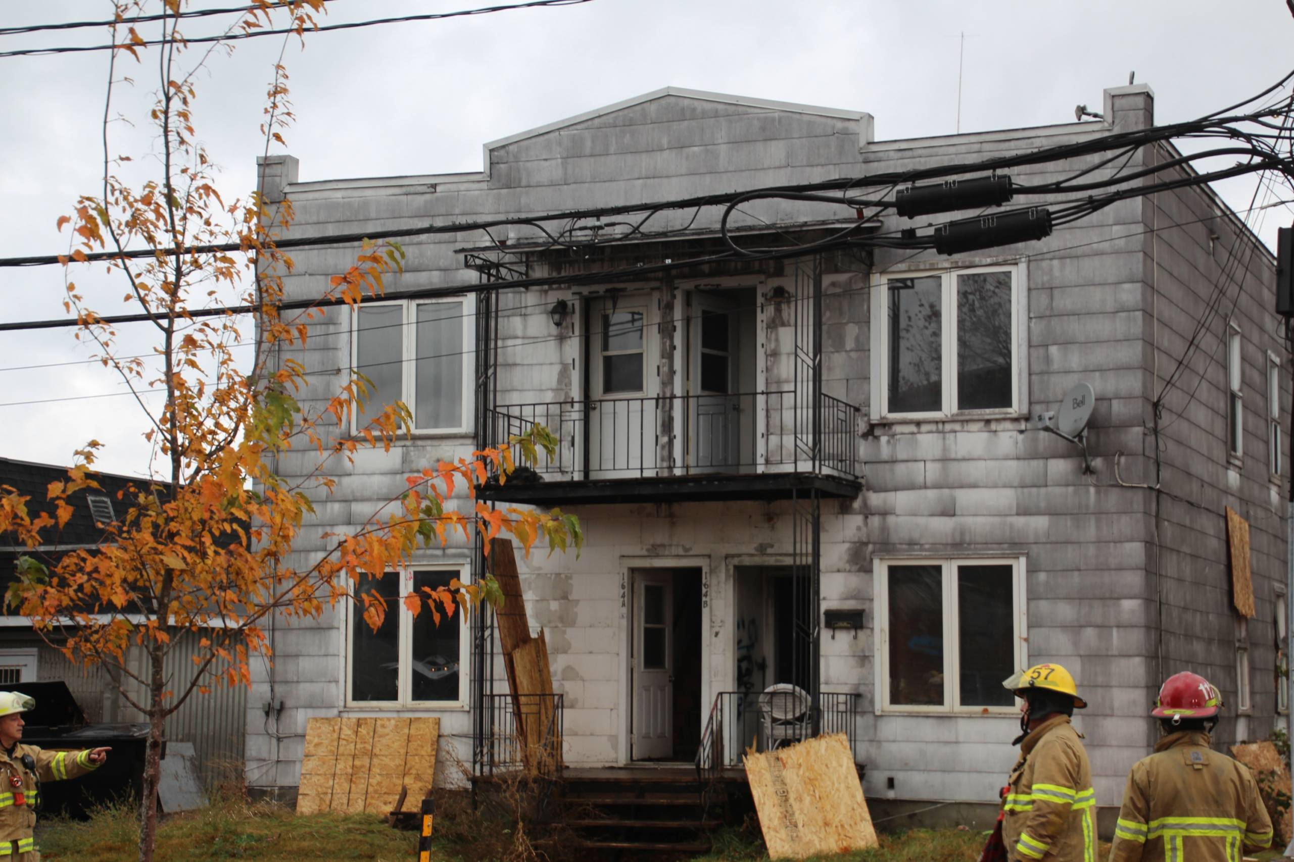 Incendie suspect au centre-ville