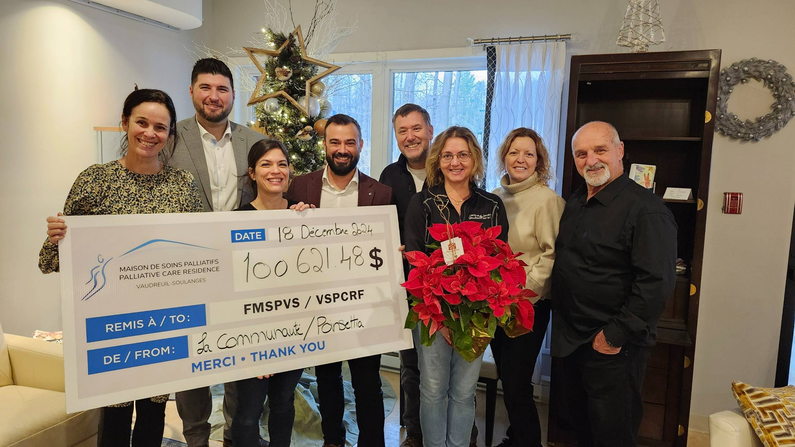 Poinsettias: plus de 100 000$ amassés pour la Maison des soins palliatifs