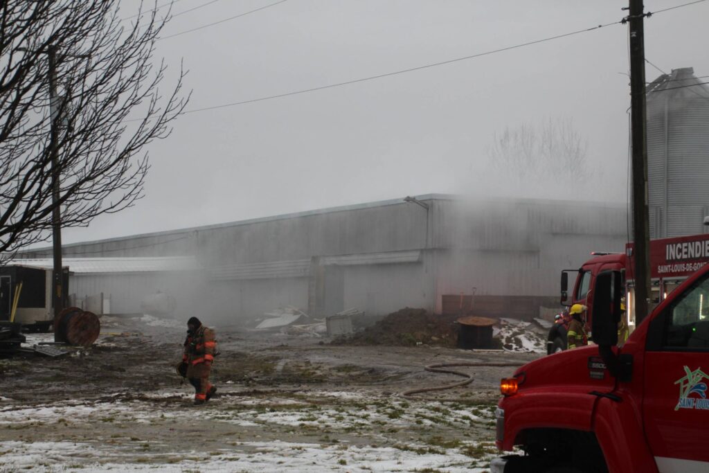 Incendie dans une porcherie à Saint-Louis-de-Gonzague