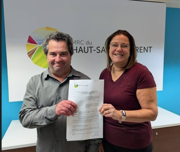 Aide financière de 15 000 $ pour une entreprise de Sainte-Barbe