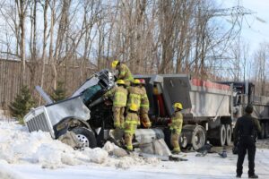 Collision entre deux poids lourds dans l&rsquo;Écoparc