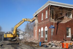 L’ancien poste d’incendie démantelé