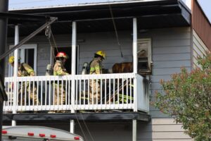 Incendie sur un balcon, rue Perreault