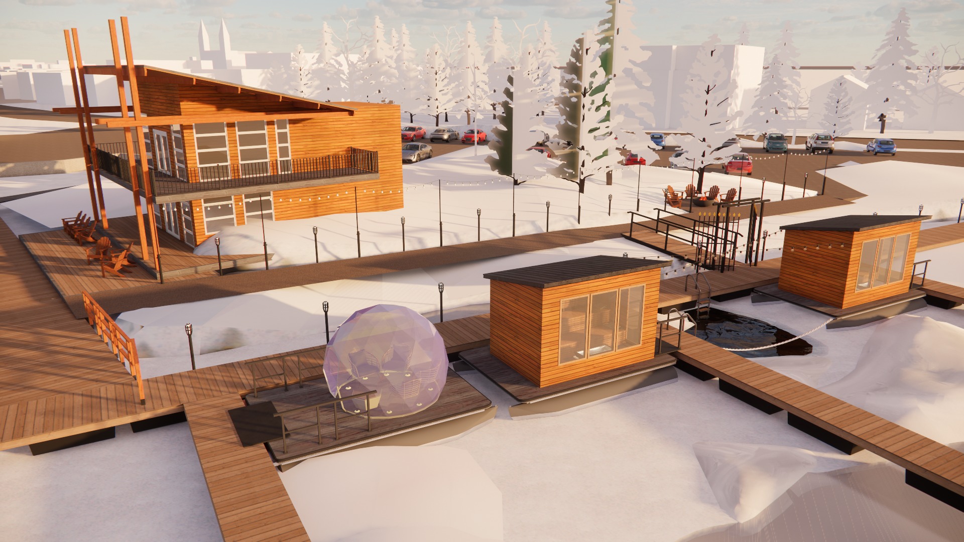 Des saunas flottants seront aménagés à la marina de Valleyfield