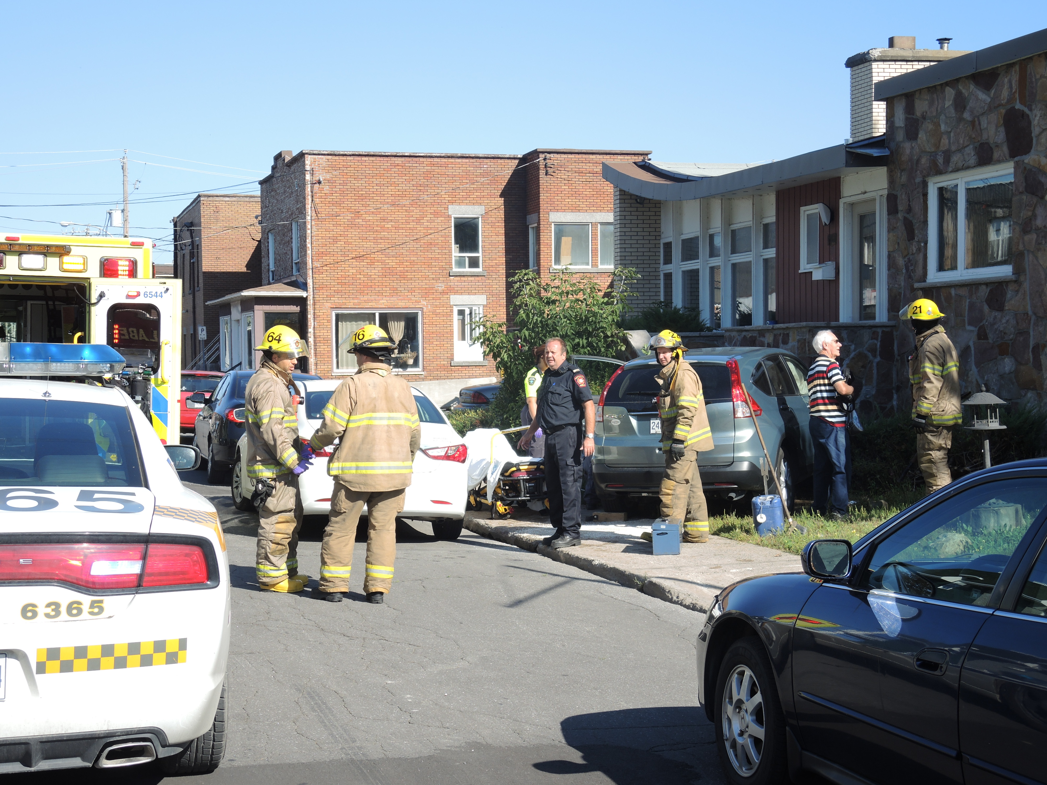 Une dame blessée dans un accident