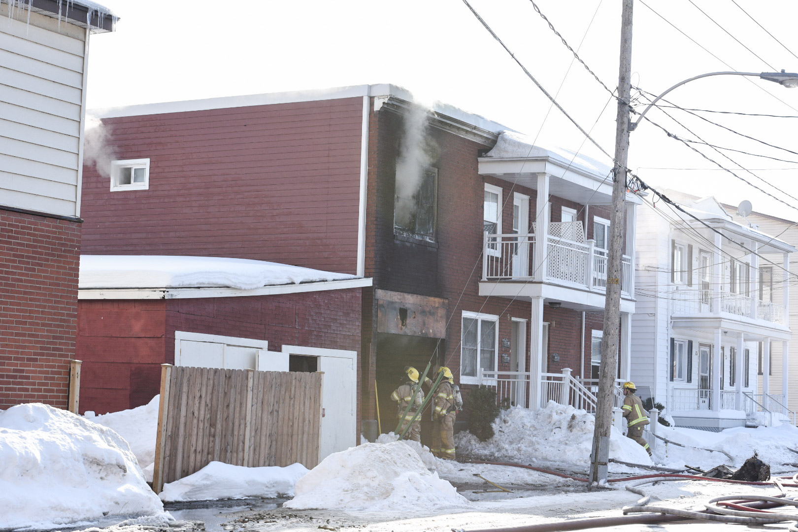 Incendie dans un quadruplex à Valleyfield