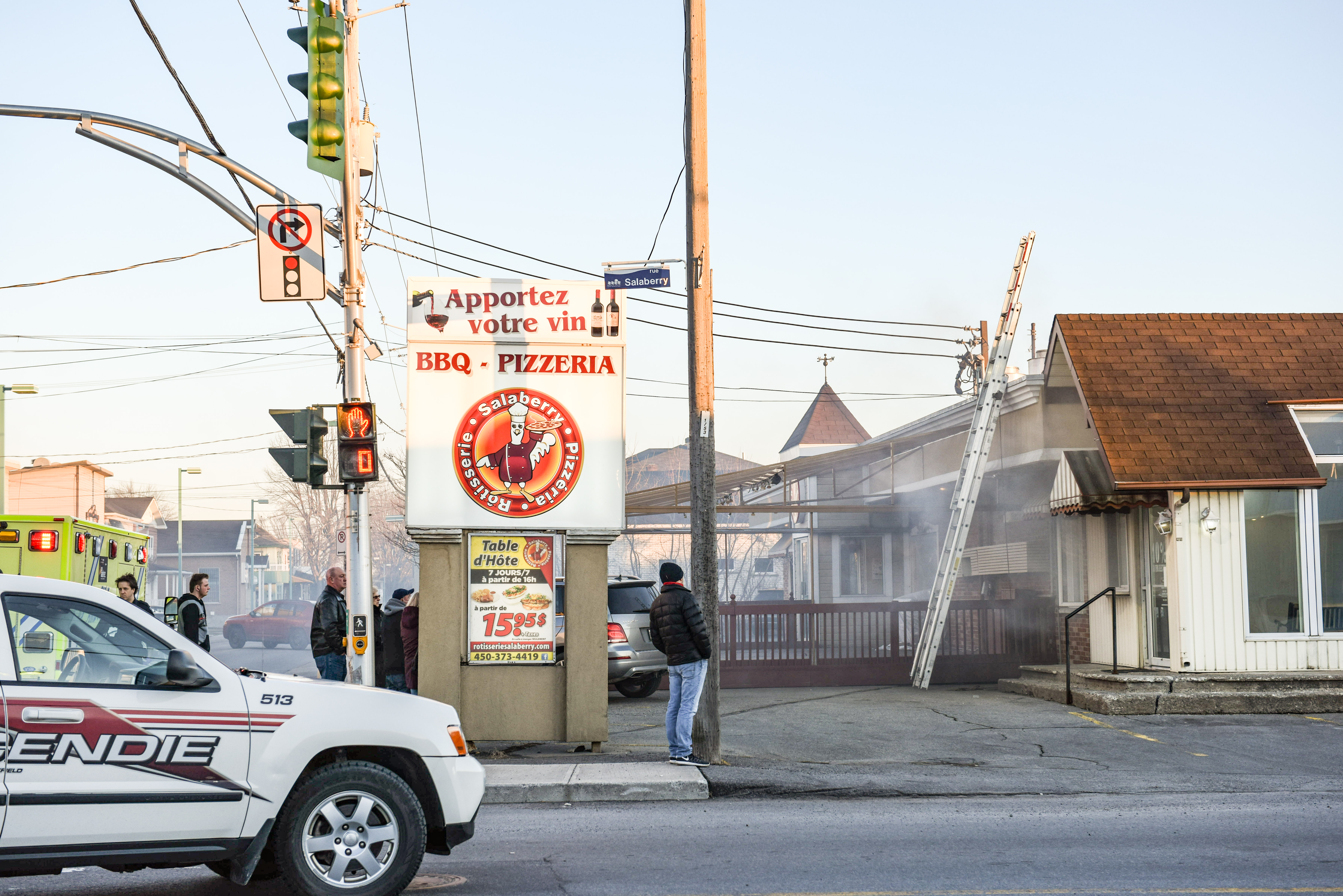 Incendie à la Rôtisserie Salaberry