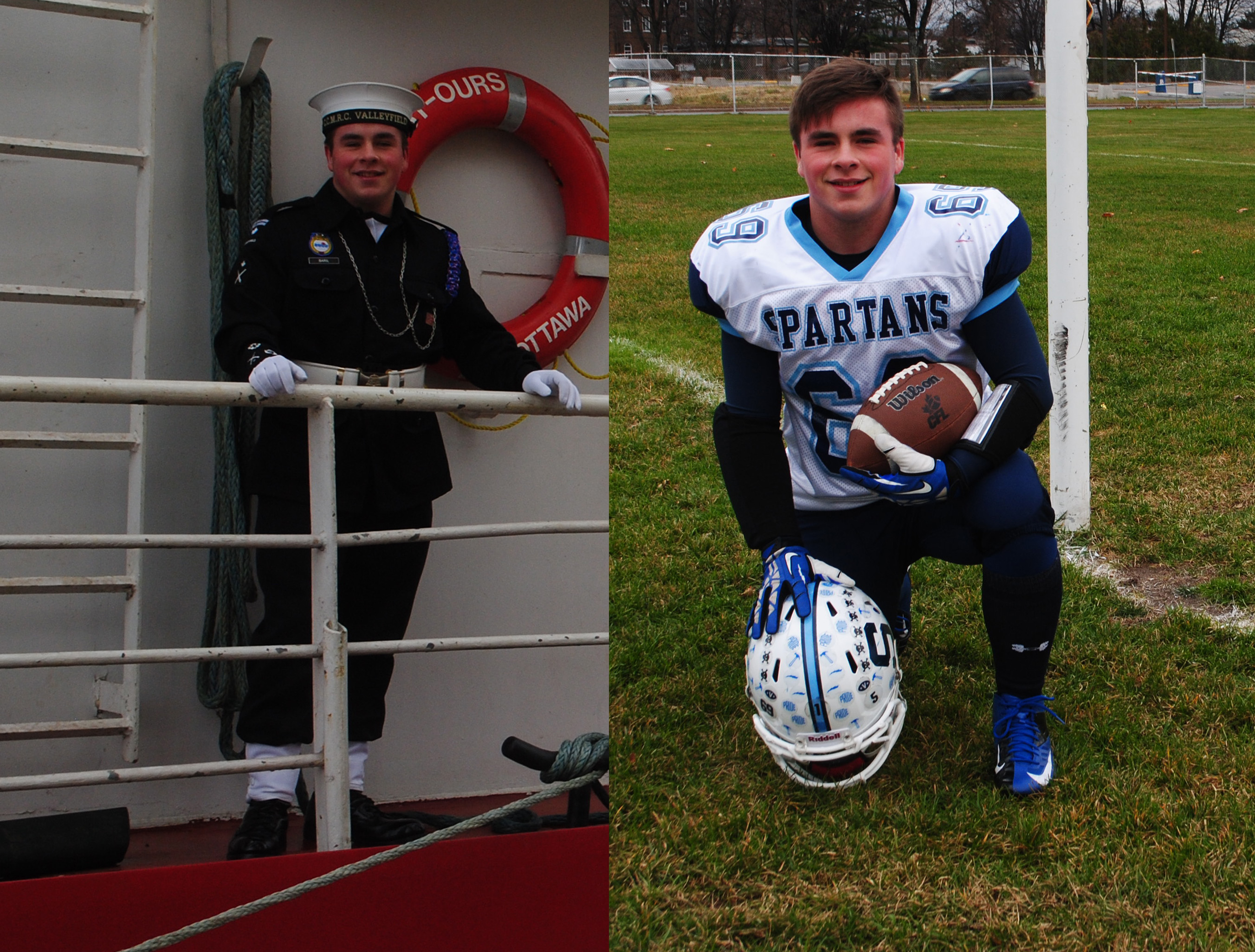 A determined sea cadet and football player