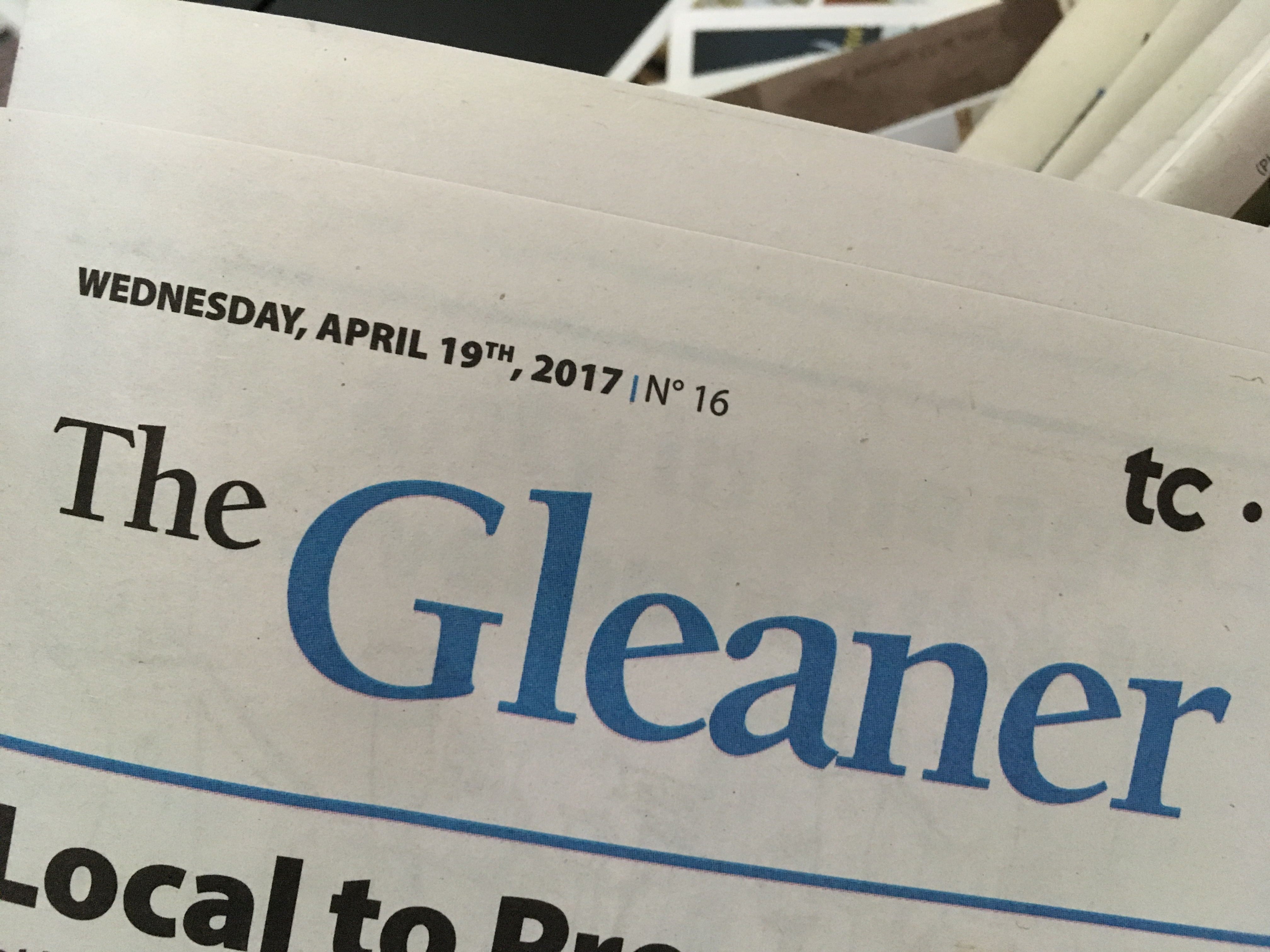 Here’s to The Gleaner