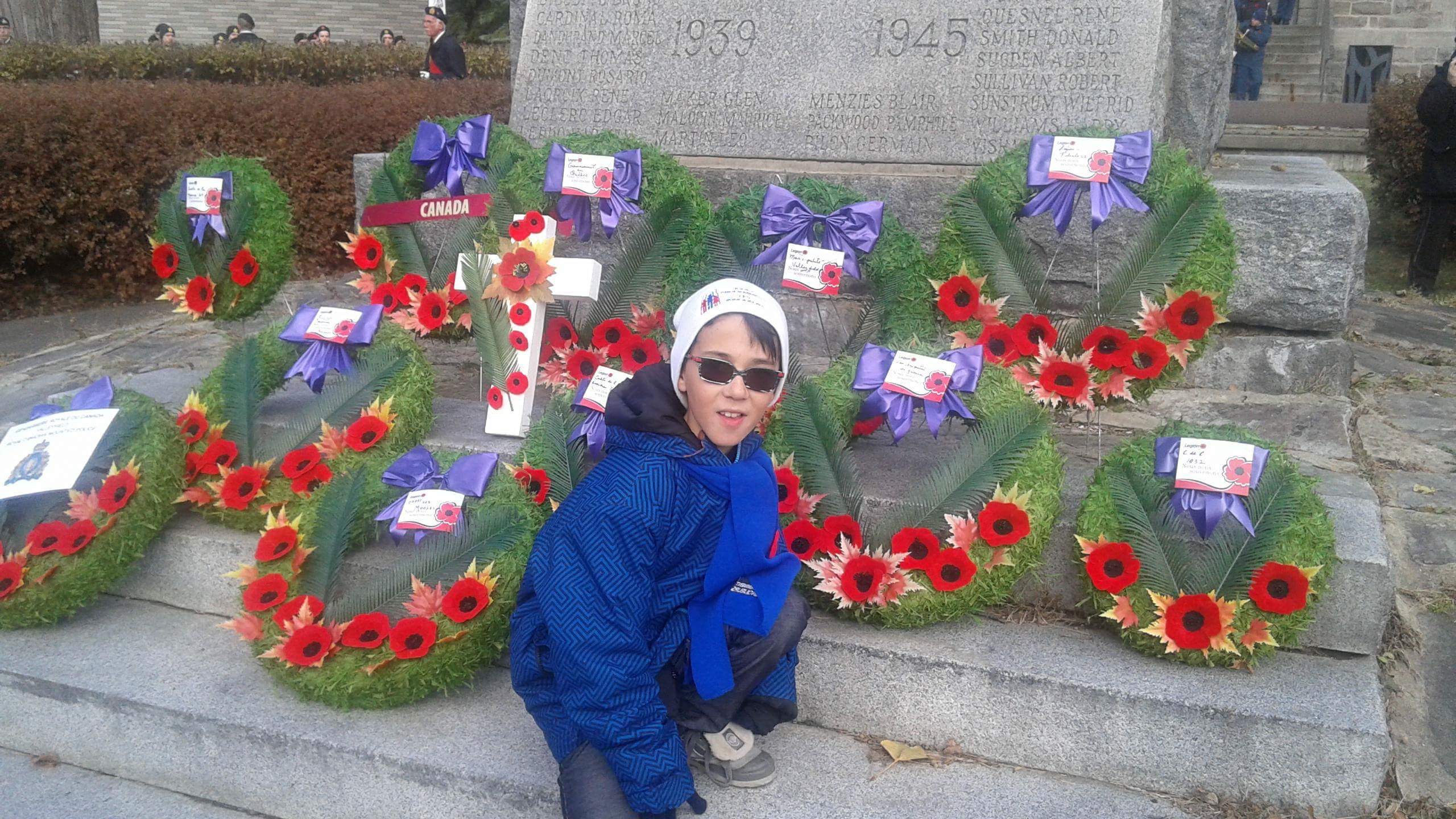 Un jeune amputé a rendu hommage aux anciens combattants