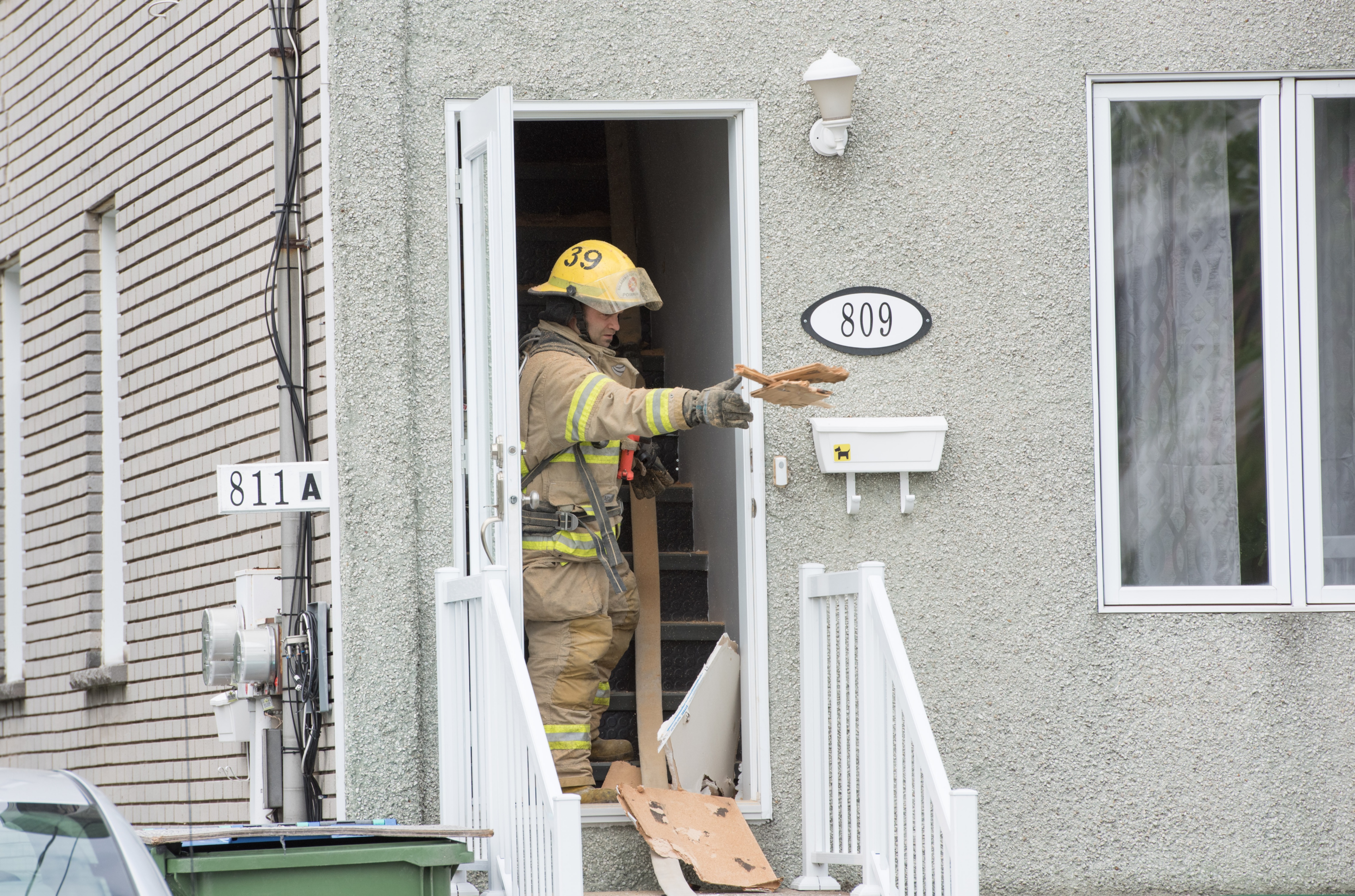 Incendie sur le boul du Havre à Valleyfield