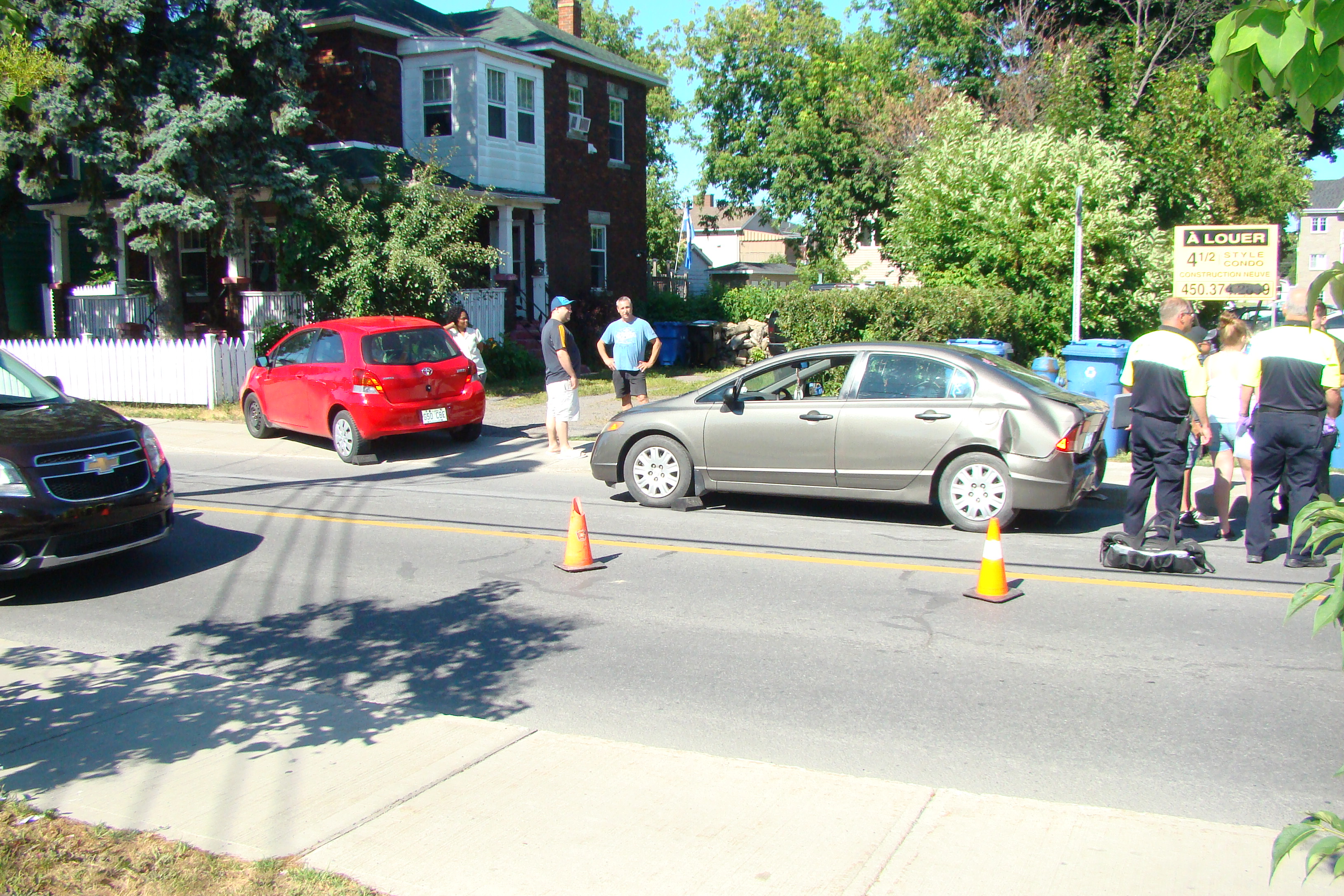 Collisions en chaîne sur le chemin Larocque