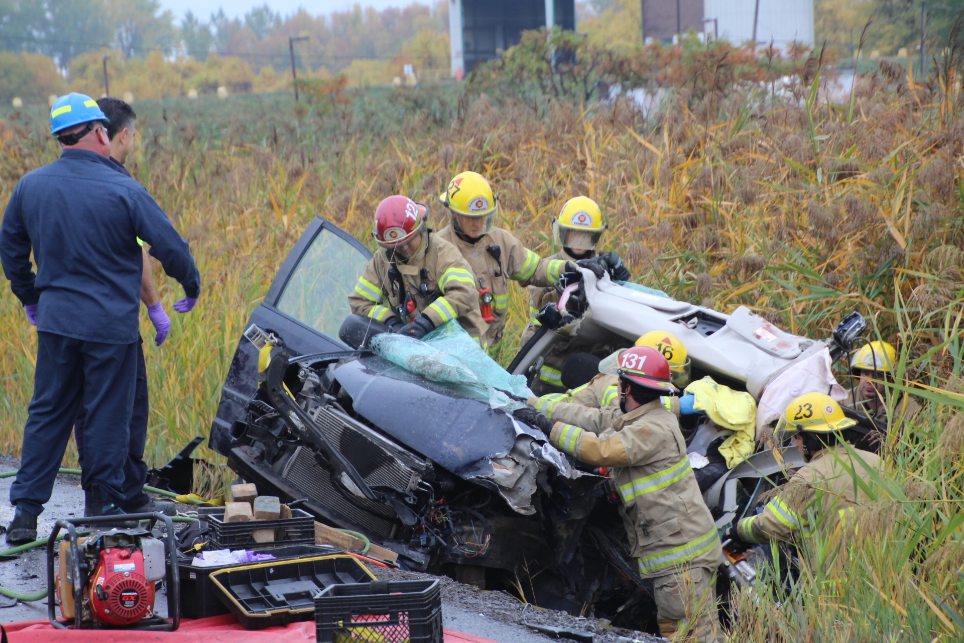 Dure collision à proximité de la 530