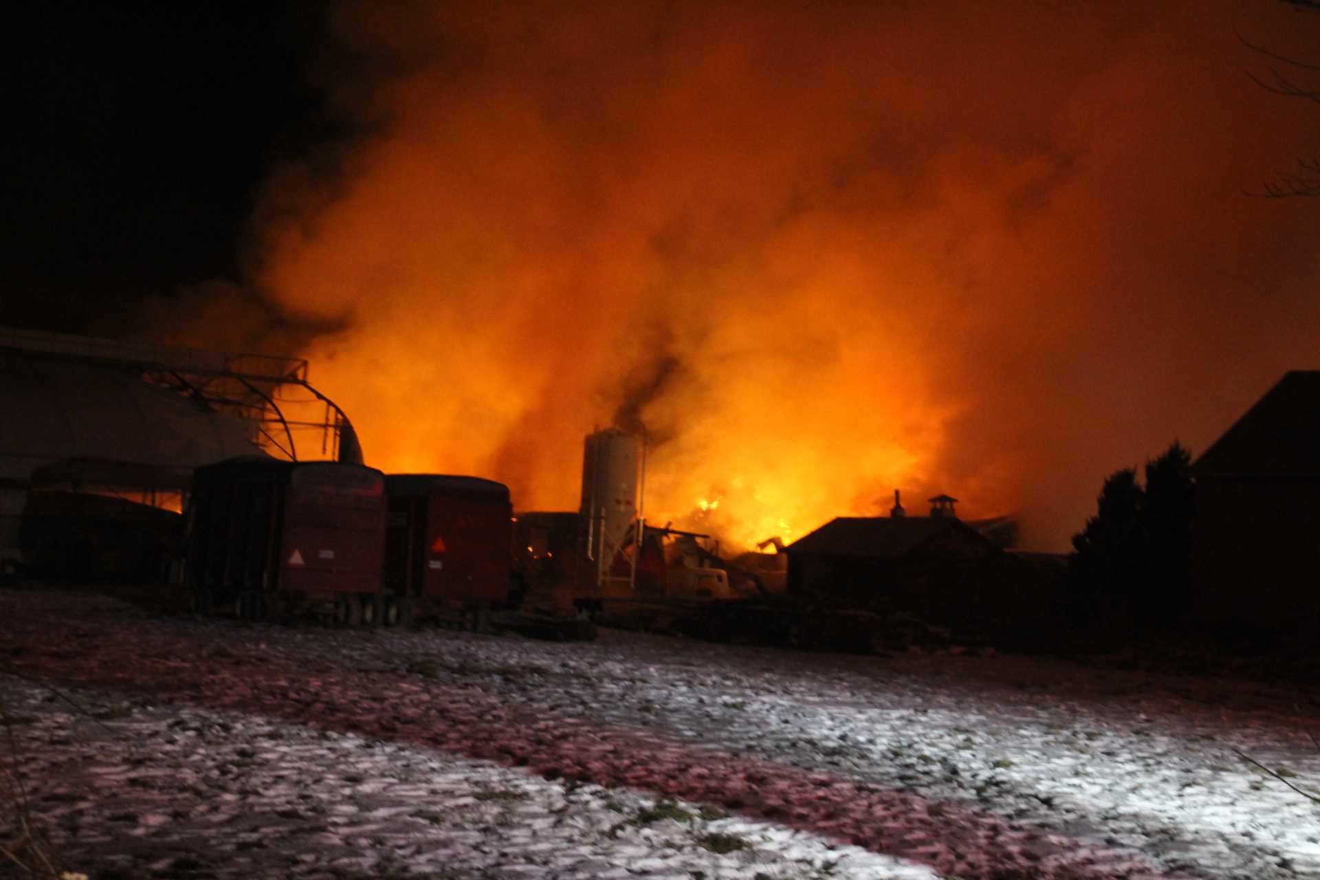 Une ferme laitière ravagée par un incendie