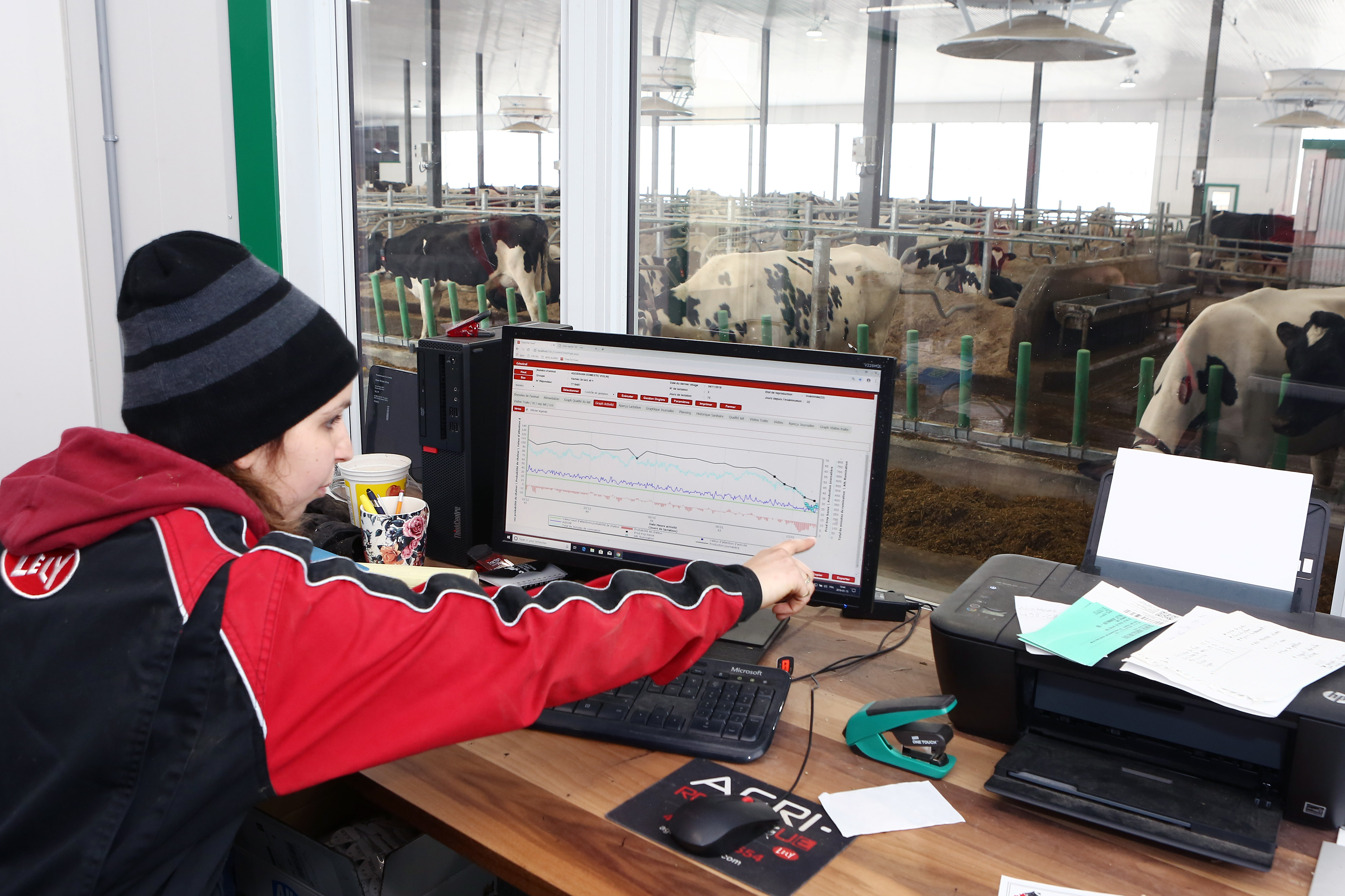 Une ferme bien branchée sur sa production laitière