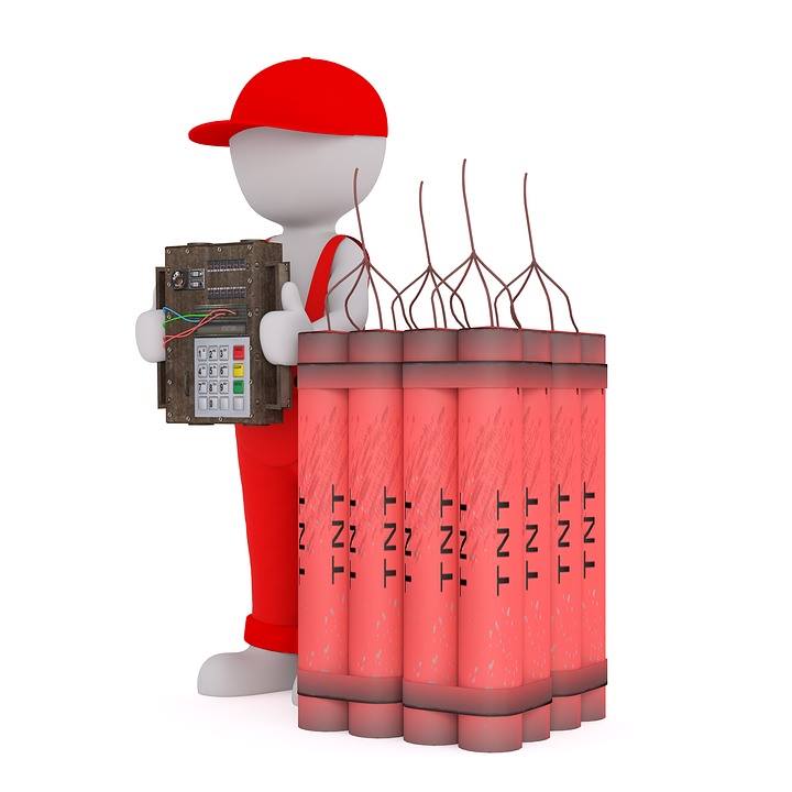 Travaux de dynamitage dans Grande-Ile