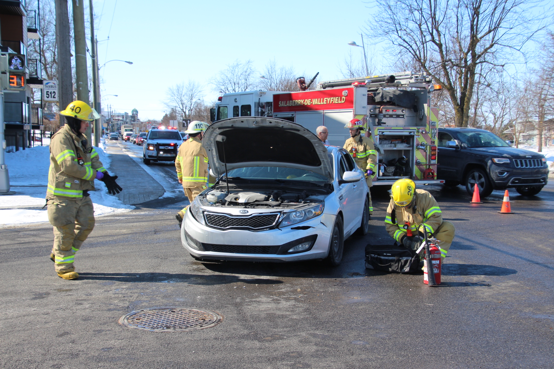 Automobiliste blessée dans une collision