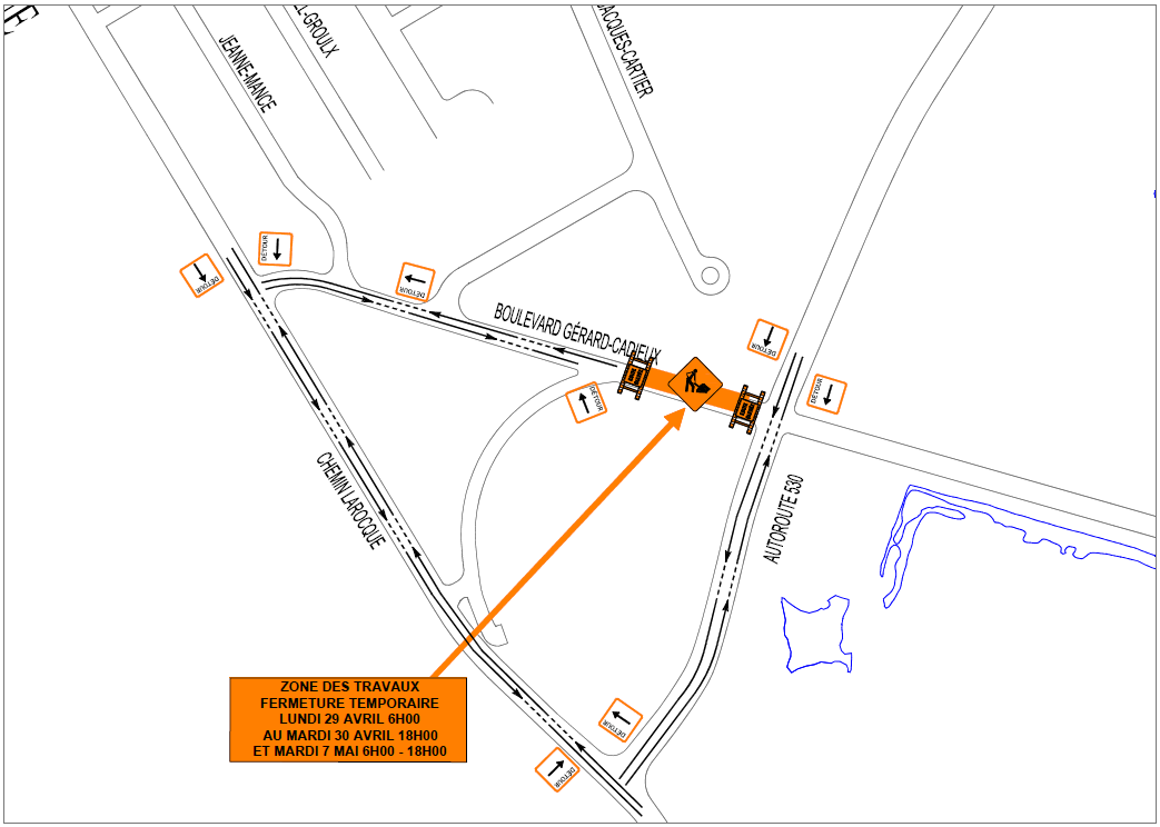 Entraves à venir sur le boulevard Gérard-Cadieux