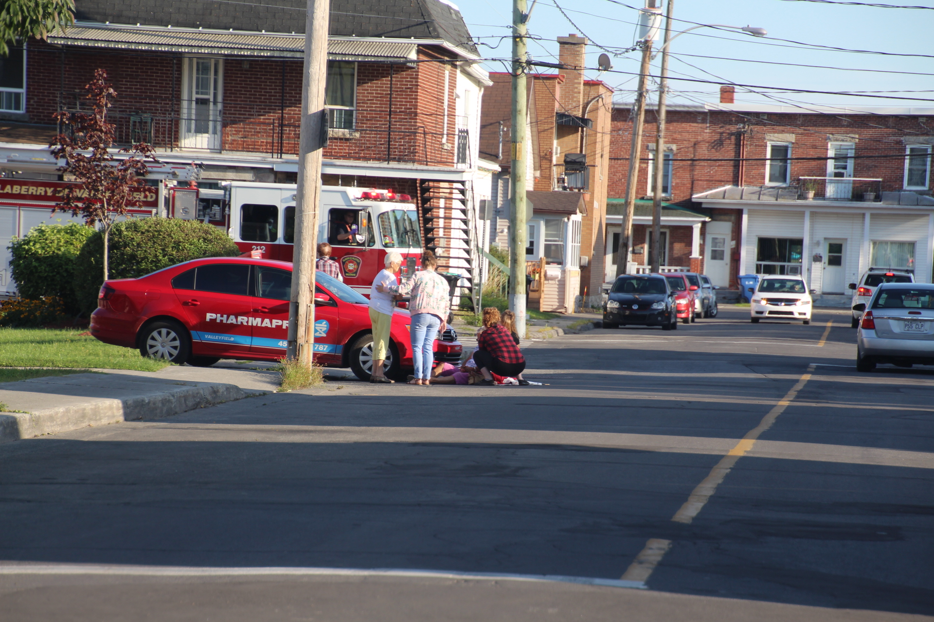 Heurtée par une voiture et blessée à la tête
