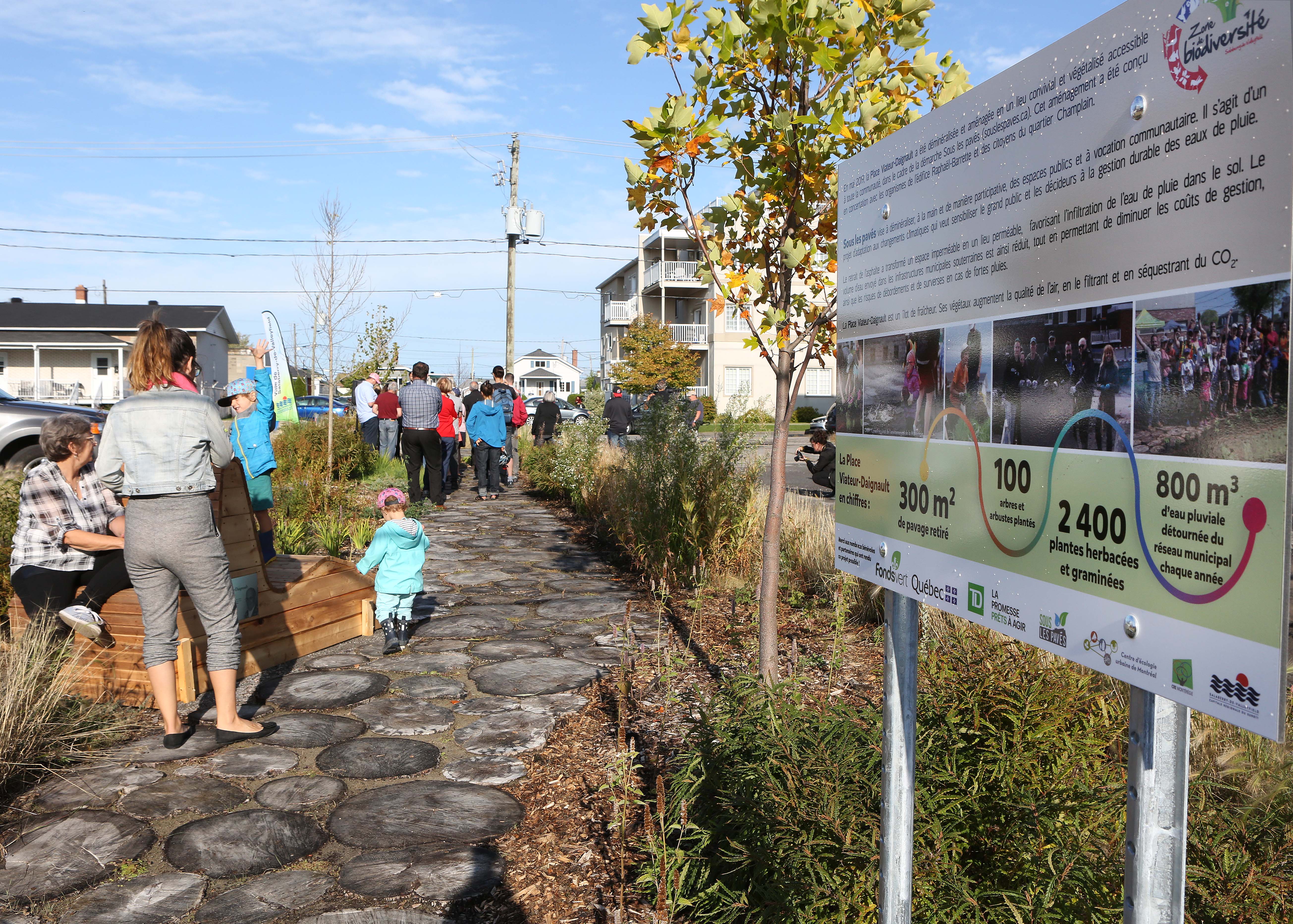 La nature en communion à la Place Viateur-Daigneault