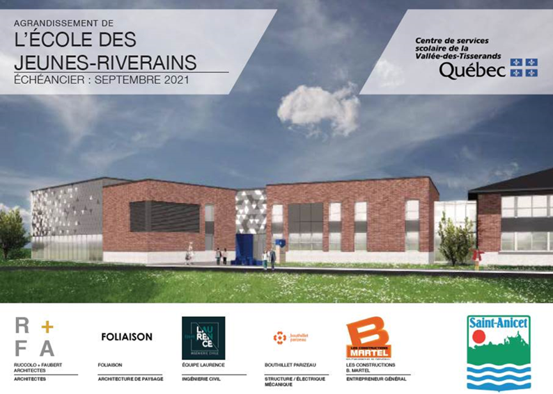 Saint-Anicet prête son centre communautaire à l&rsquo;école des Jeunes-Riverains