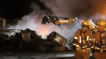 Garage détruit par un incendie à Coteau-du-Lac