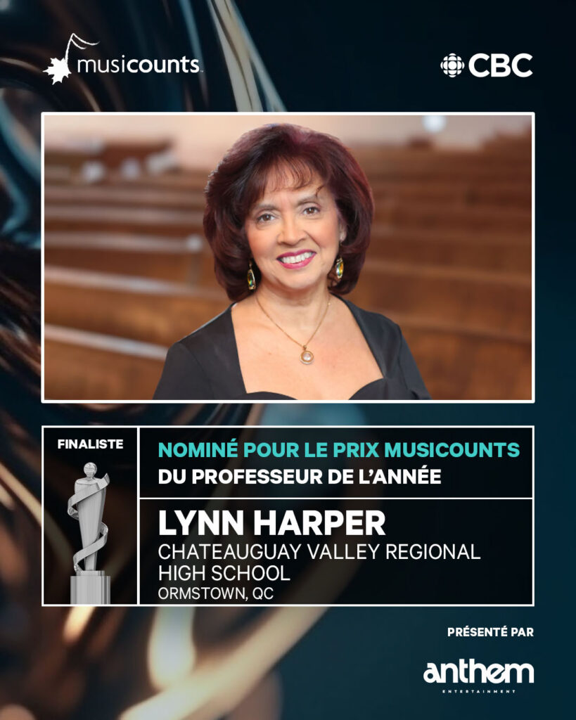 Lynn Harper, nominée au prix d'enseignante de musique de l'année au Juno Awards 2026