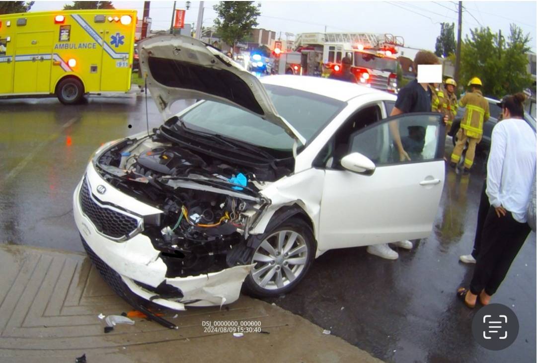 Une collision à Valleyfield