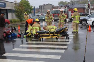 Accident impliquant un scooter