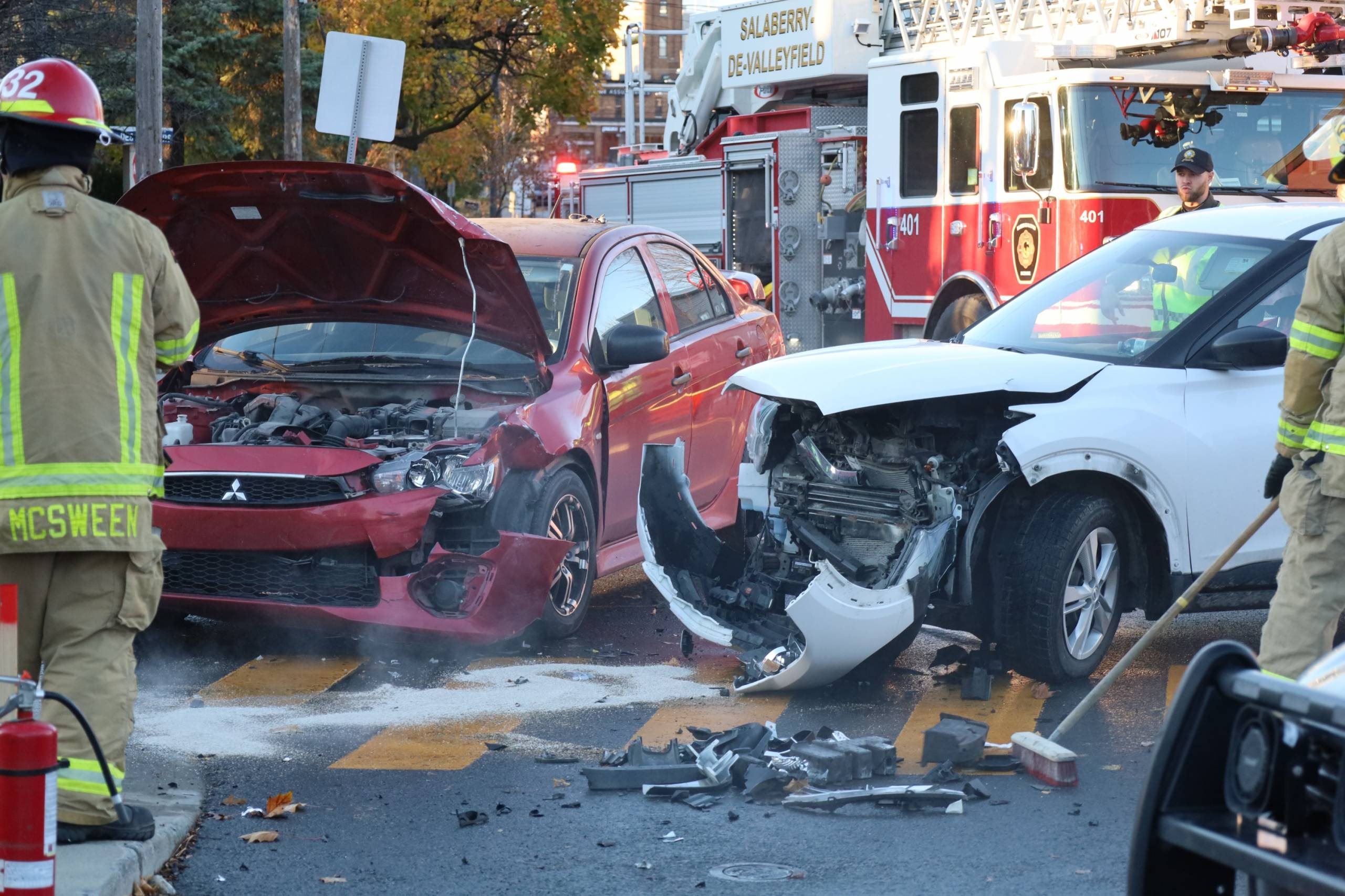 Collision matérielle à Salaberry-de-Valleyfield