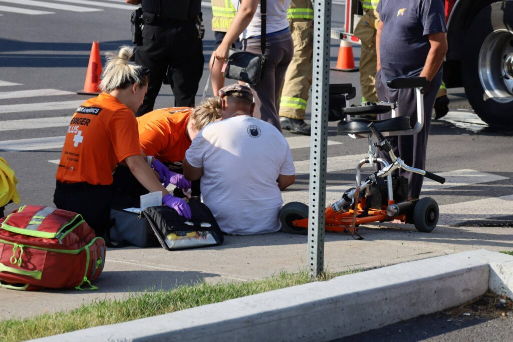 Collision impliquant un triporteur