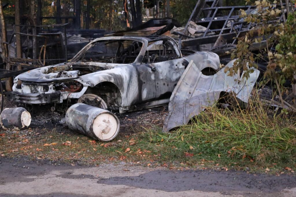 Incendie dans un camping de Sainte-Marthe