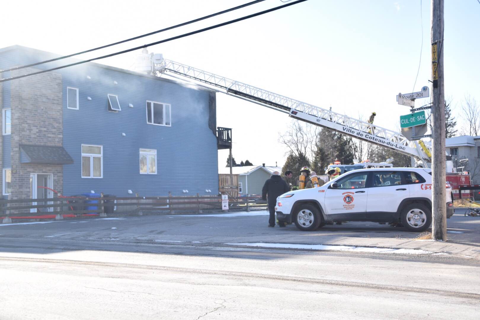 Incendie dans un immeuble de Saint-Clet