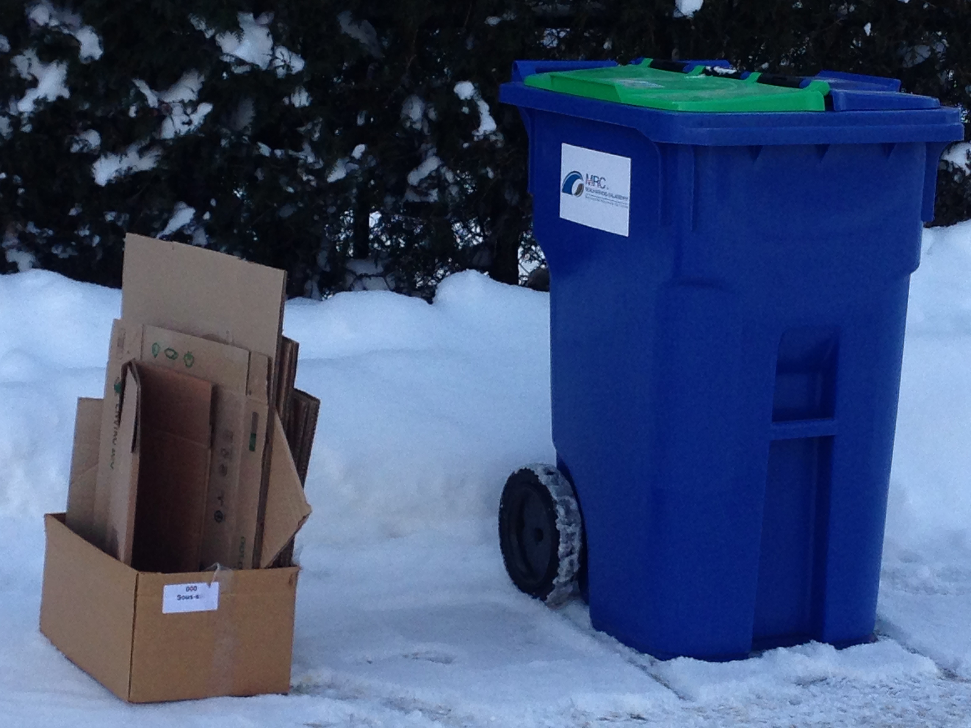 Les surplus de carton ramassés dans la semaine du 4 au 8 janvier