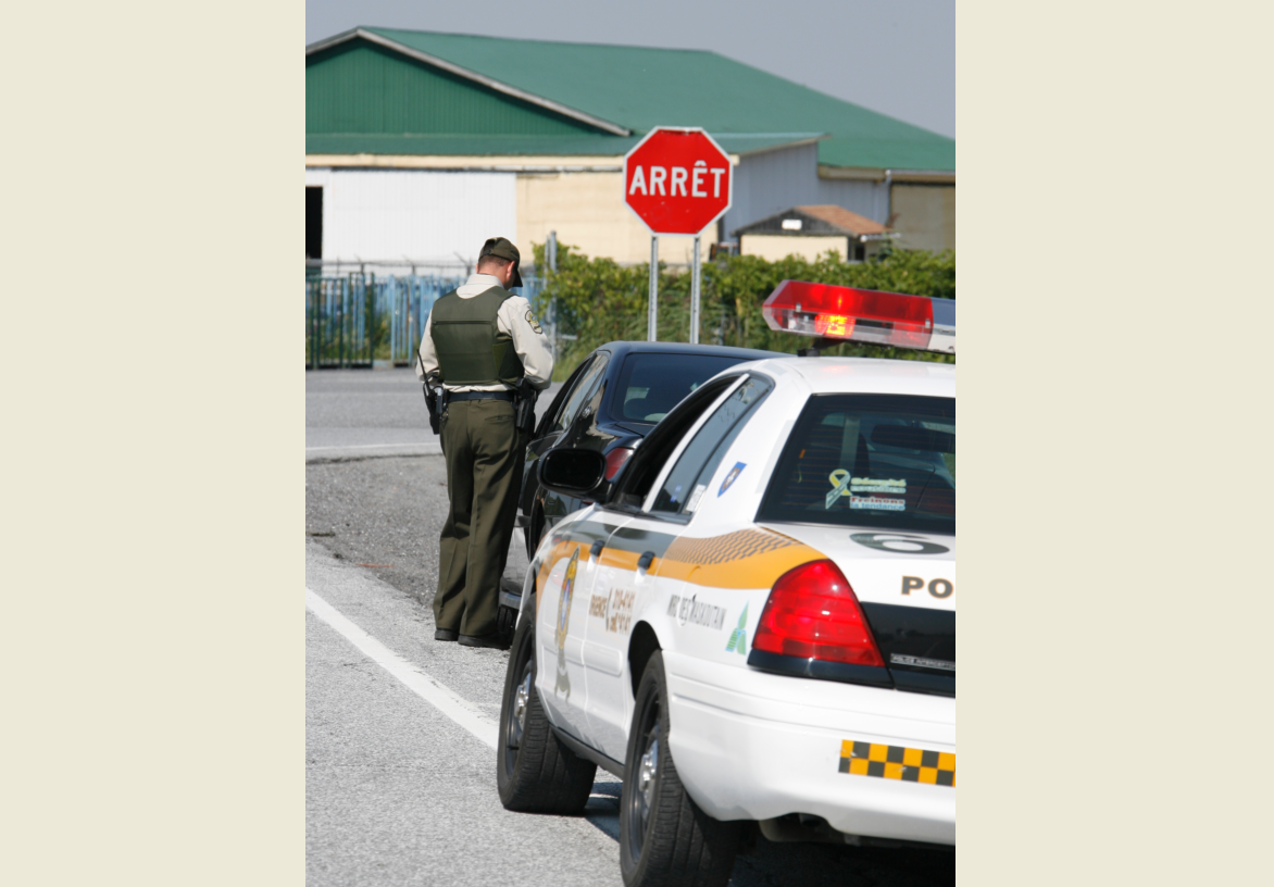 Entrave et injures envers un policier de la Sûreté du Québec