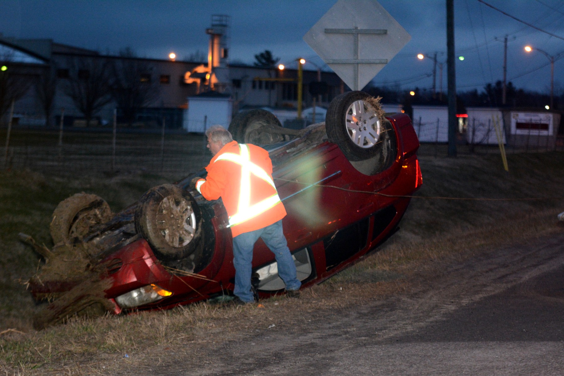 Accident spectaculaire à Ormstown