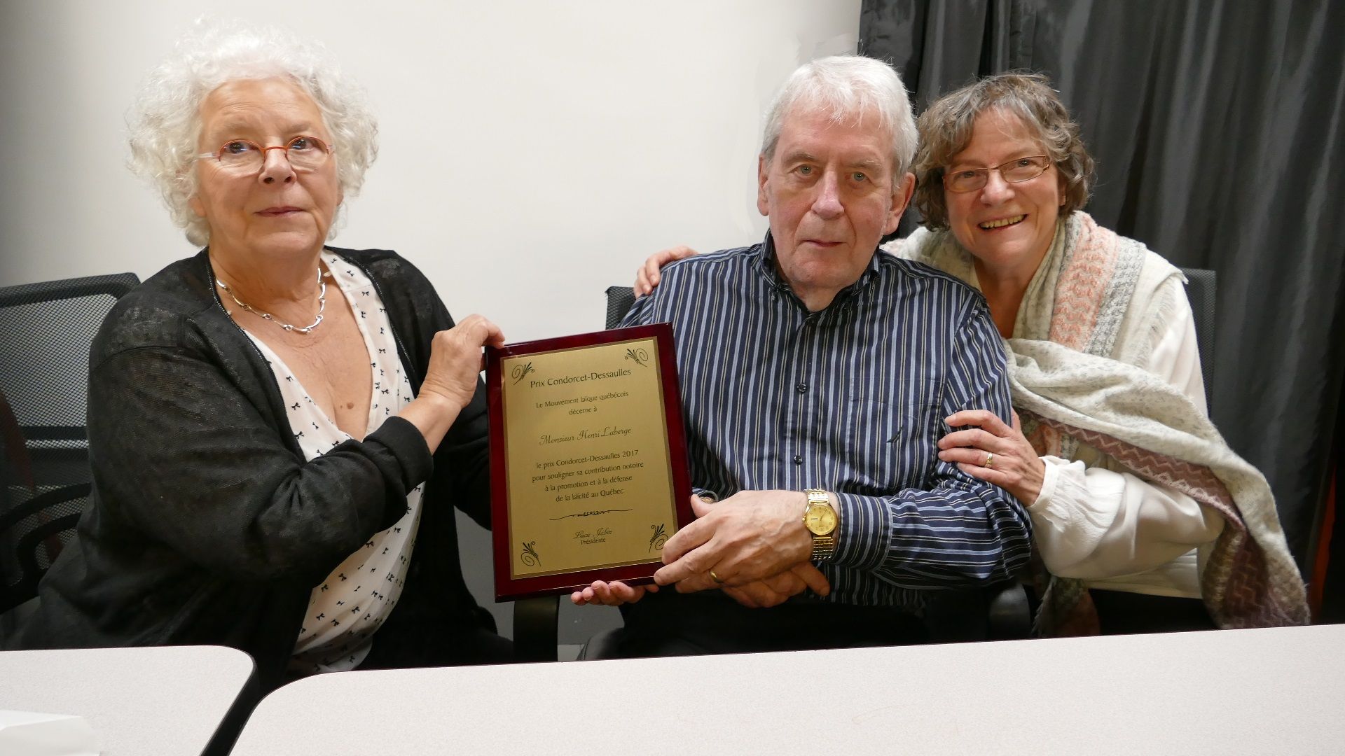 Henri Laberge honoré par le Mouvement laïque