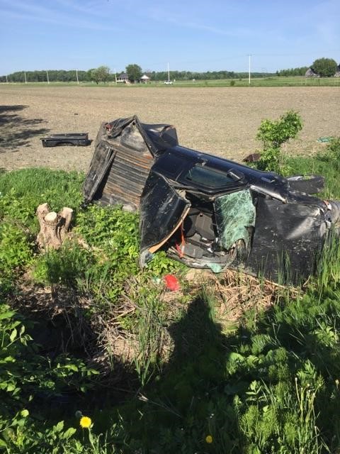 Capotage à Saint-Louis-de-Gonzague
