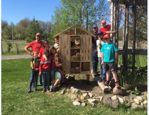 The 1st Huntingdon Beaver and Cub Scouts Build Pollinator Insect Hotels