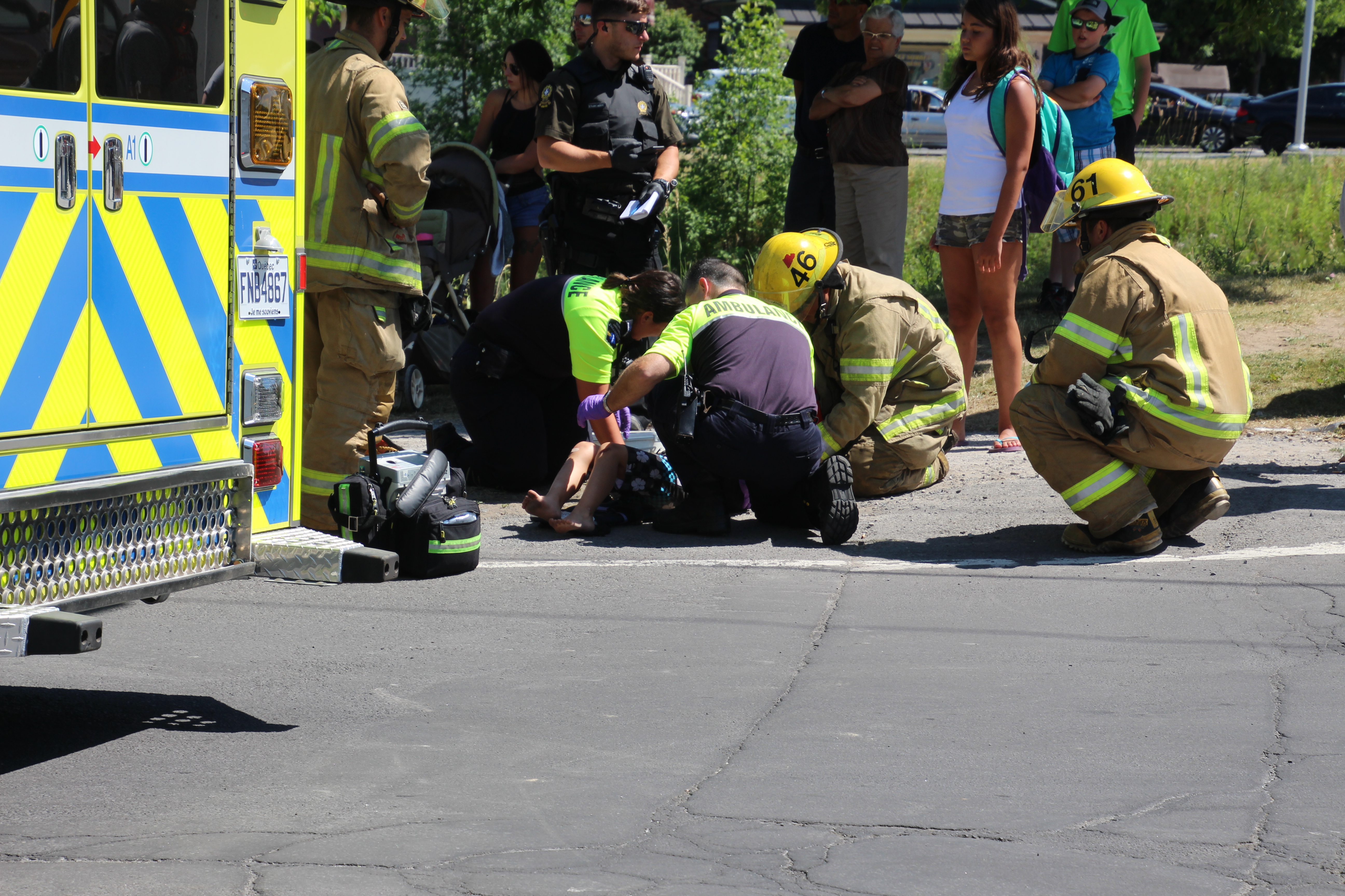 Jeune cycliste happé par une voiture