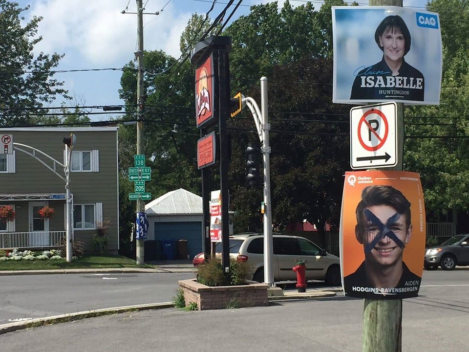 Vandalisme sur des pancartes de Québec solidaire