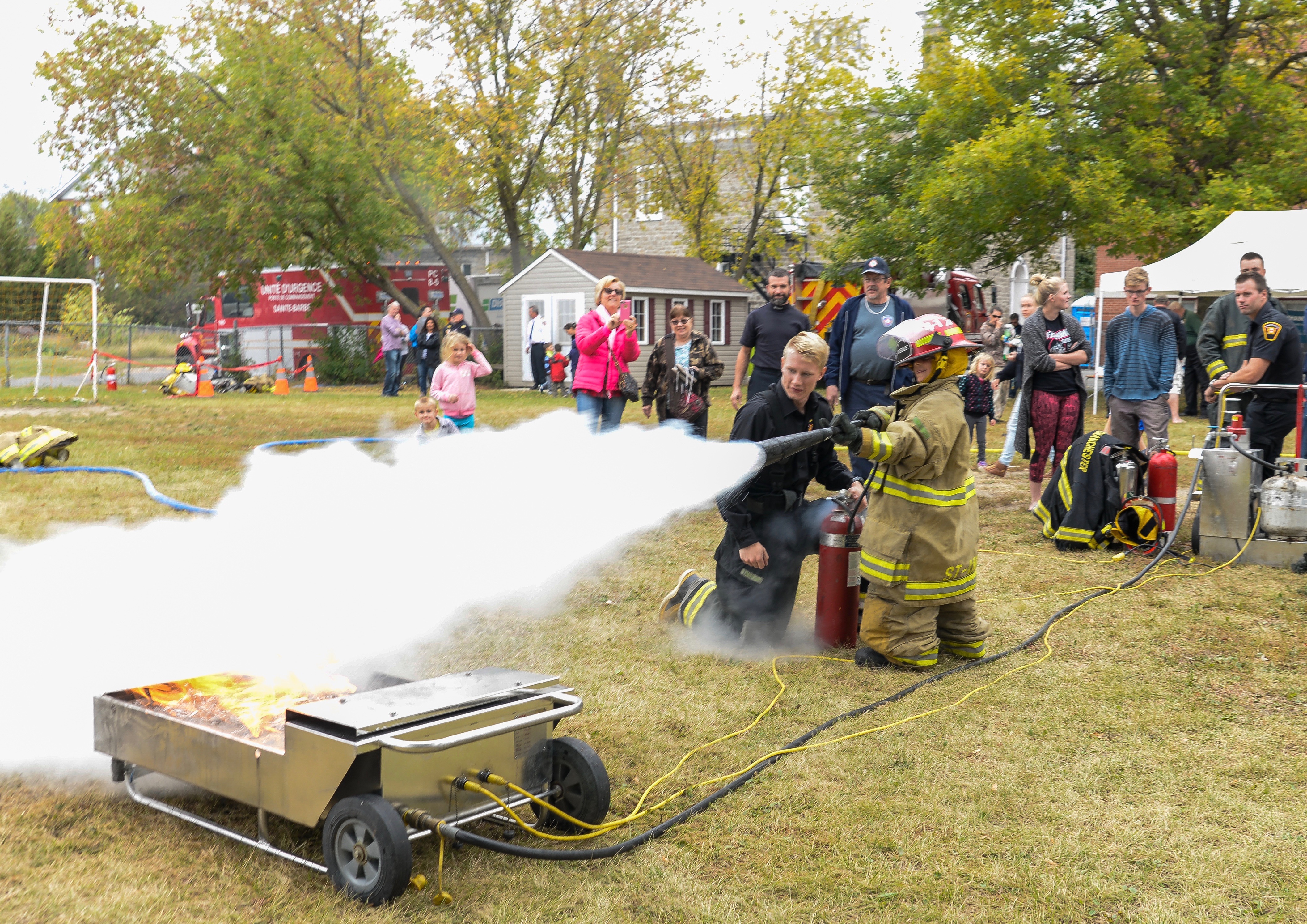 Seven local fire departments come together to promote awareness