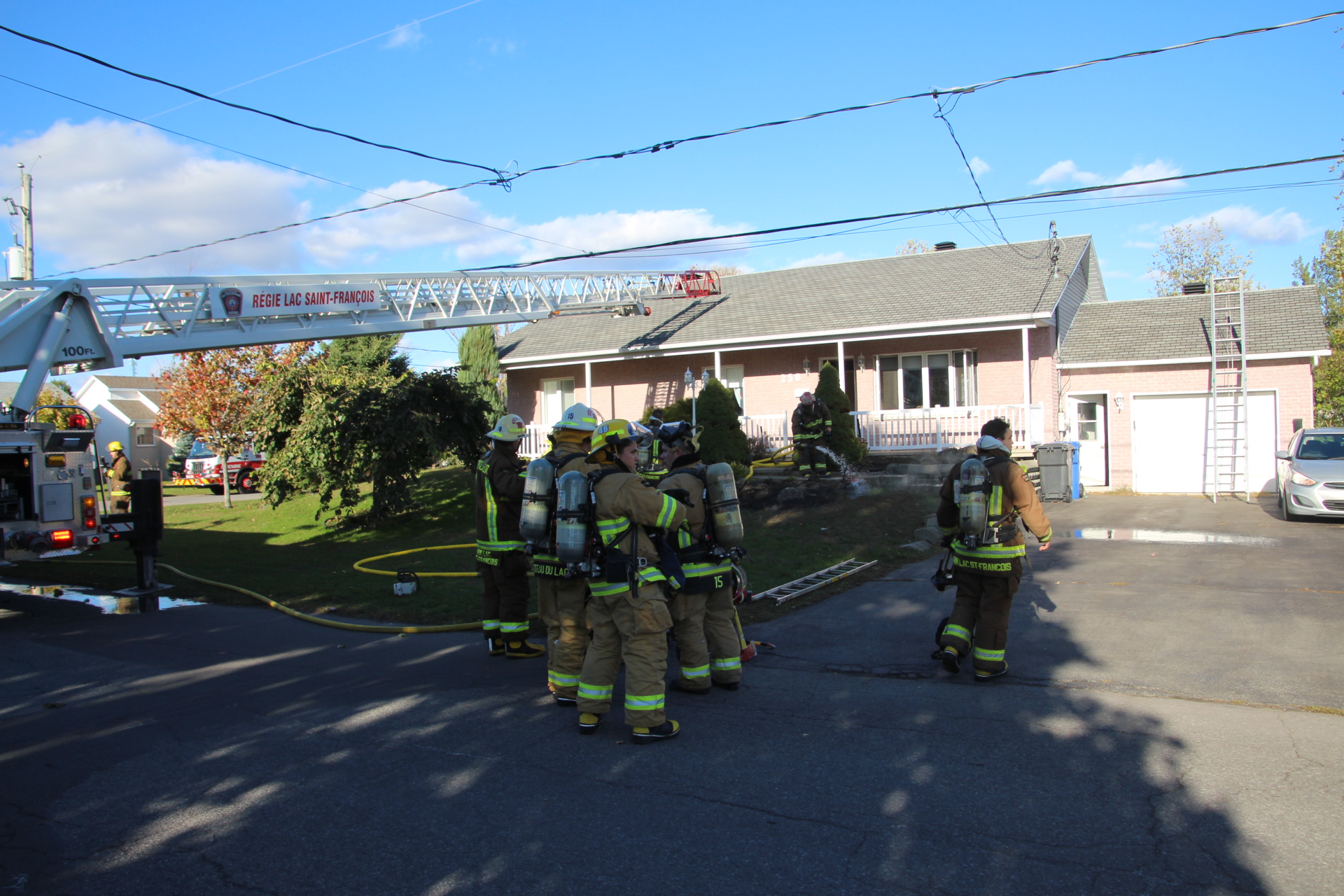 Feu de cuisson à Saint-Zotique