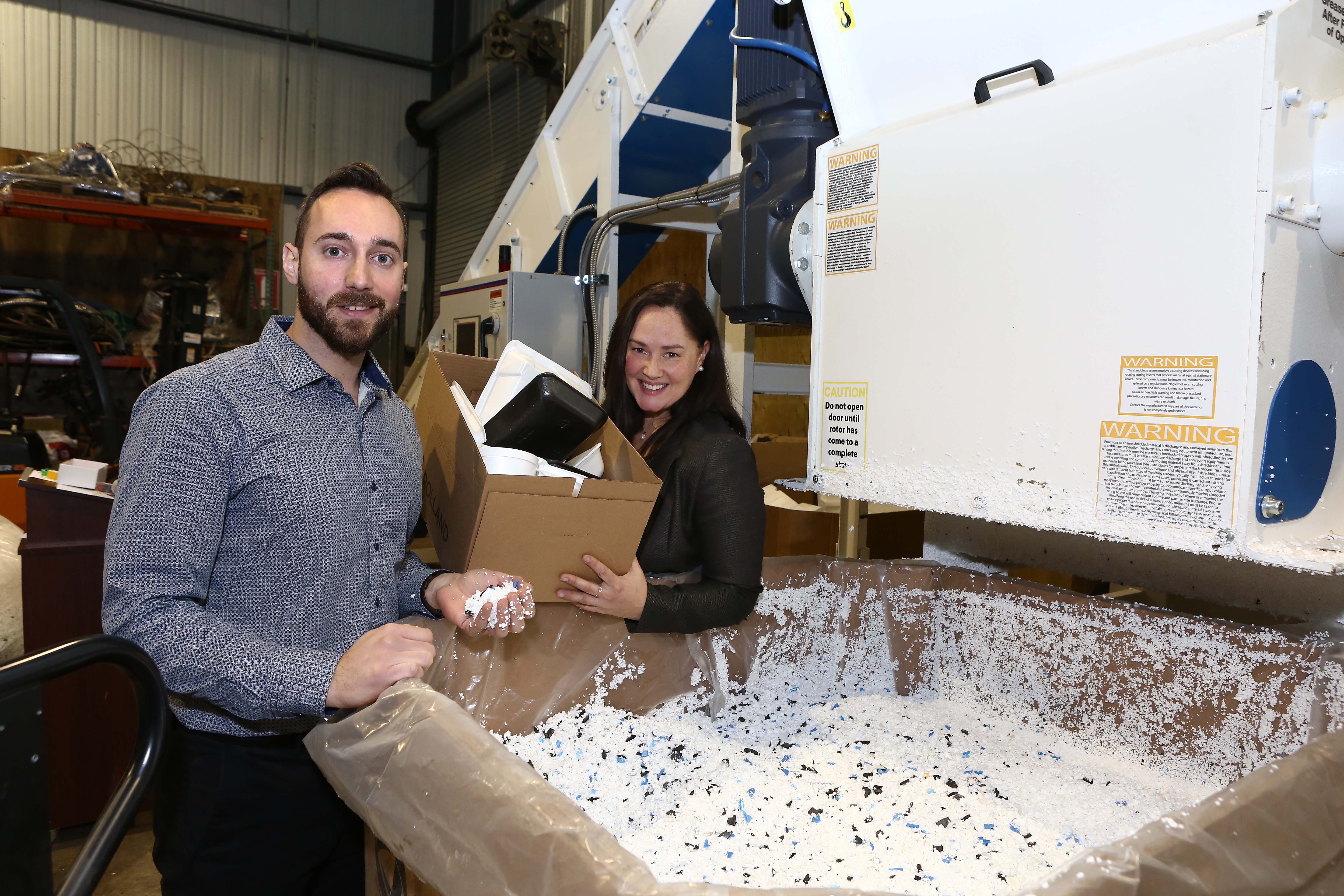 Le styromousse et le plastique no. 6 récupérés à Valleyfield