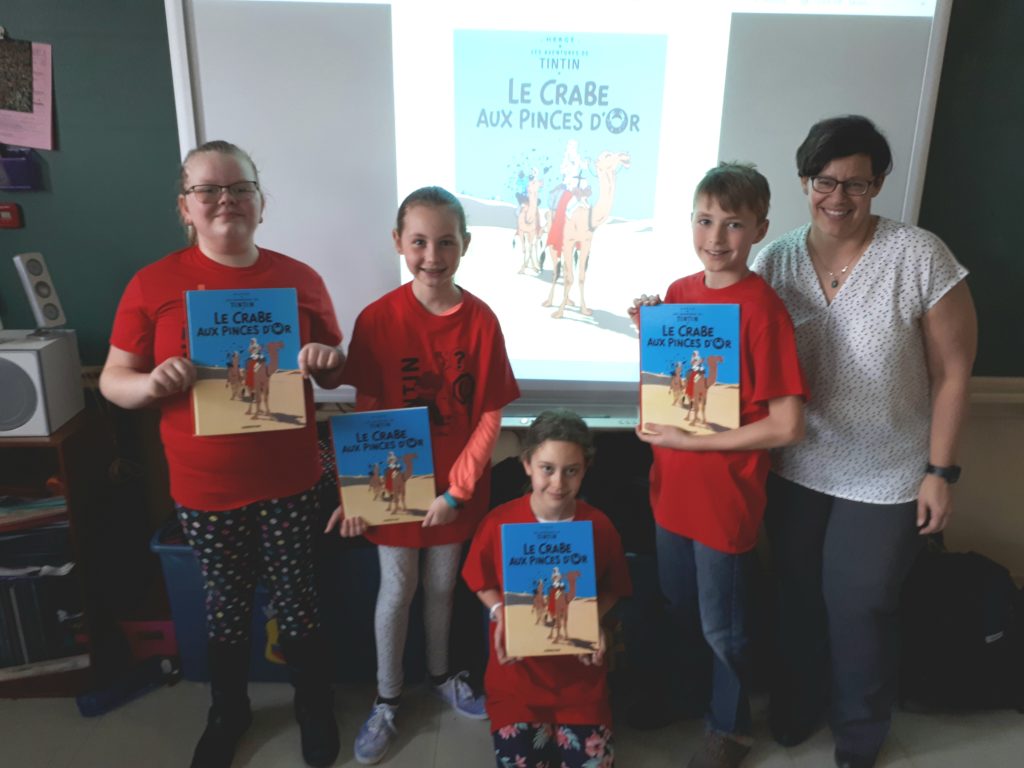 Image illustrant l'article: Des élèves de Beauharnois en finale régionale d’un concours sur Tintin